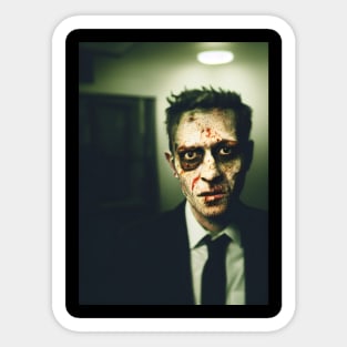 Zombie Journalist Portrait Sticker